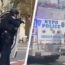 Armed Standoff Outside United Nations Building As Police Surround Man With Shotgun