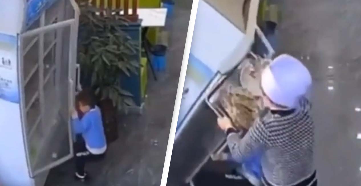 Incredible Footage Shows Waiter Using Tray To Save Child’s Life