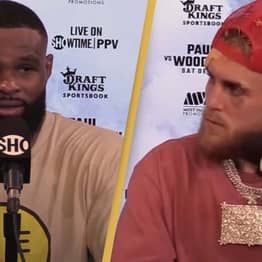Tyron Woodley Reacts To Violent Jake Paul Knockout In Emotional Press Conference