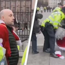 Santa Claus Arrested For Trying To Handcuff Himself To Gates Of Parliament