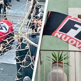 Outrage As Extremist Laid To Rest With Nazi Flag As Bystanders Salute