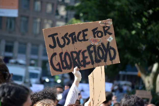 Justice for George Floyd sign (Alamy)