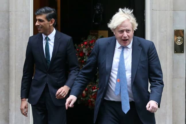 Rishi Sunak and Boris Johnson. (Alamy)
