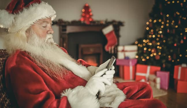 Even Santa loves smartphones. (Alamy)