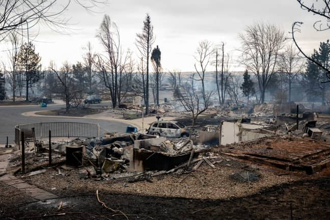 Destructions from Colorado wildfire (Alamy)