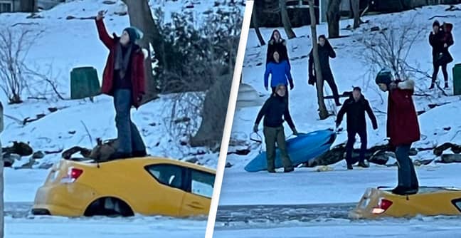Woman Caught 'Taking Selfie' As Rescuers Rushed To Save Her From Sinking Car