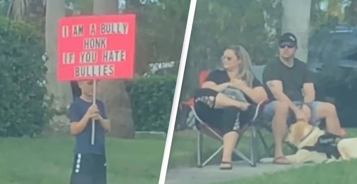 Dad Branded ‘Bully’ After Forcing Son To Hold ‘I Am A Bully’ Sign As Punishment