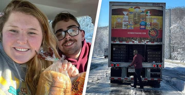 Bakery Driver Praised For Handing Out Loaves Of Bread To Trapped-In Motorists