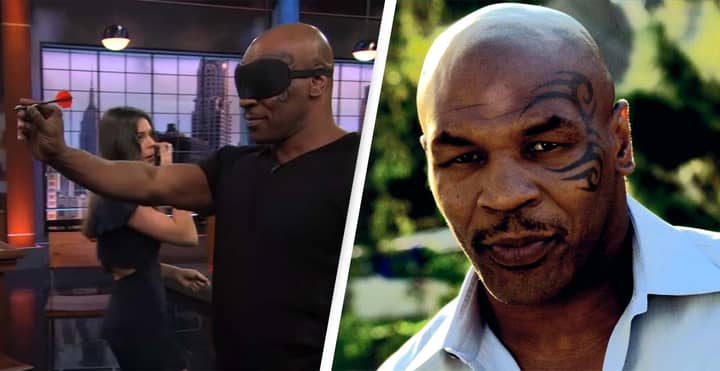 Mike Tyson Hits A Bullseye Blindfolded In Incredible Video