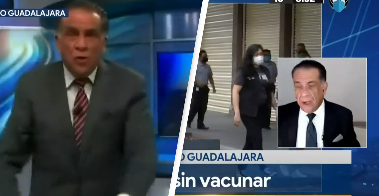 Mexican News Reporter Screams At 'Moron' Anti-Vaxxers Live On-Air